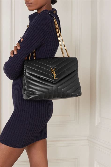 ysl black quilted shoulder bag|YSL second hand bag.